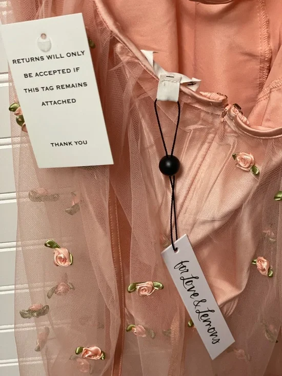 FOR LOVE AND LEMONS JASMINE ROSETTE MAXI DRESS SMALL - Picture 13 of 16